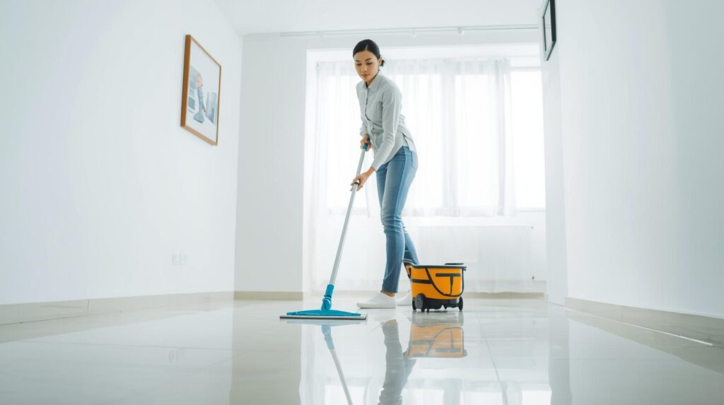DIY move out cleaning of an empty home before a final walkthrough